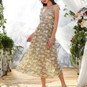 Allover Floral Print Cami Dress